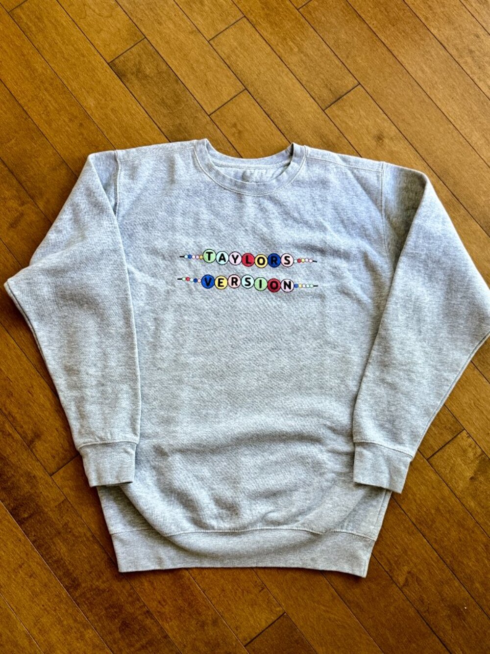 Official Taylor Swift Taylor's Version Grey Crewneck Sweatshirt Medium